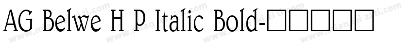 AG Belwe H P Italic Bold字体转换
